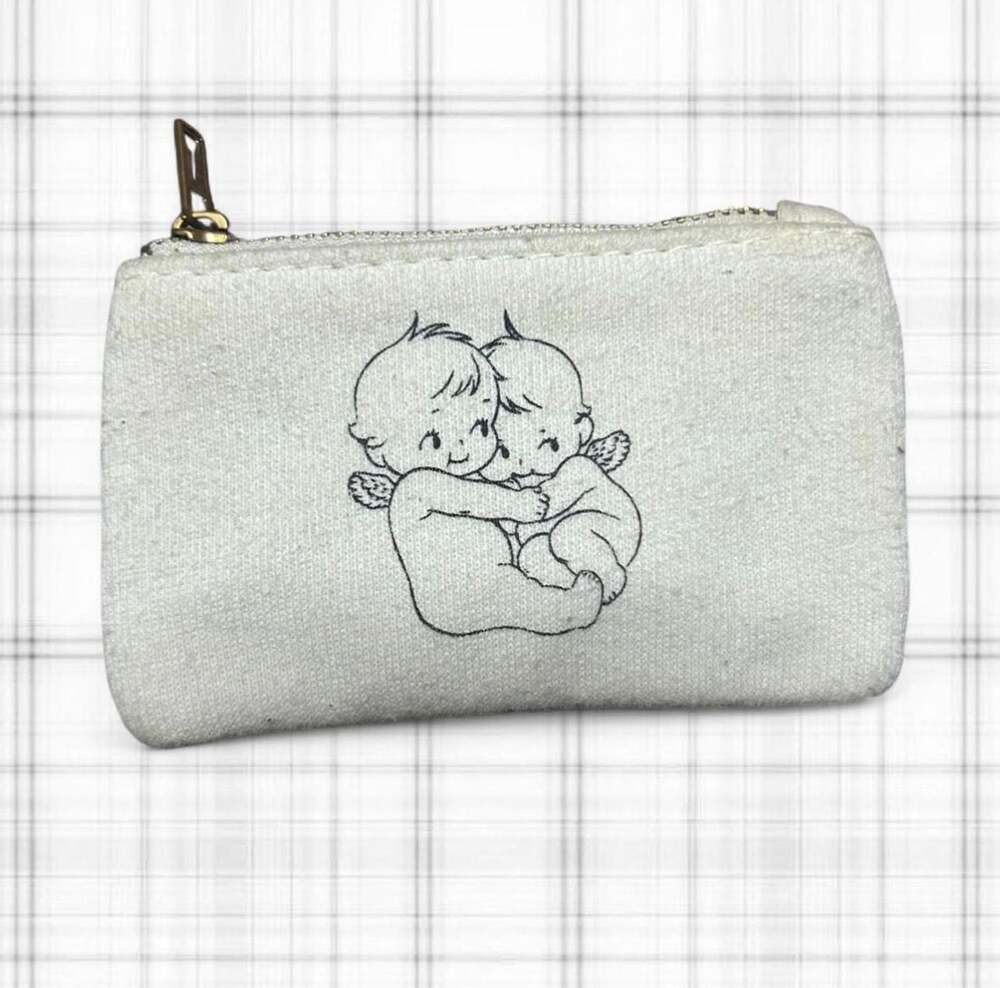 Brandy Melville Cherub Angel Babies Canvas Coin Pouch